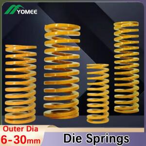 소형 하중 다이 몰드 스프링 노란색 나선형 스탬핑 압축 금형 외경 6-30mm 길이 20-175mm