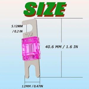 100PCS 스테레오 오디오 AFS 퓨즈 175A 100A 미니 200A 125A 70A 60A 50A 40A 스터드 150A 80A 30A 20A 금도금