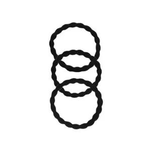 땅콩 무팁 머리끈 블랙 3P-13 땅콩 무팁 머리끈 블랙3P 13 헤어도구 소품