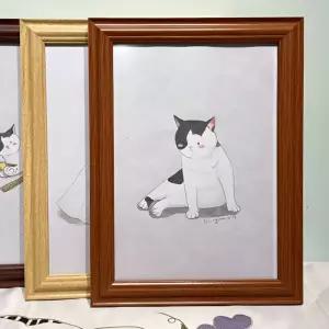 클래식 우드 액자 A4 프레임 8절액자 4절 2절 맞춤액자 가족사진액자