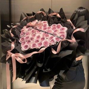 웨딩촬영 장미 장미빛 백송이 니트 그라데이션 장식 여자 태양 대형 모형 비누 이중