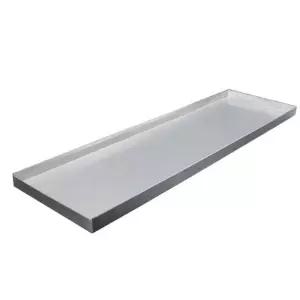 대형 직사각형 화분 받침 트레이 이동식 사각 쟁반 1. 41x21CM + 실버 스틸