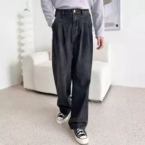 남자투턱 와이드흑청데님팬츠 2071-3 2JMM