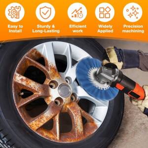 3개입 8인치 에어웨이 버핑 휠 아버 홀 알루미늄 폴리싱 키트 컴파운드 금속