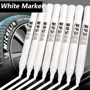 0.8mm 1.0mm 화이트 영구 마커 페인트 펜 목재 플라스틱 가죽 유리 석재 금속 미술 페인팅 용품