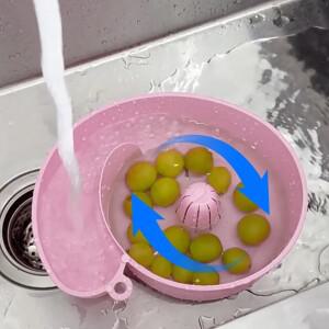 달팽이 모양 배수구 바구니 과일 자동 세척 볼 휴대용 호환 가정용 호환 주방 야채 필터 플레이트