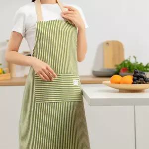 예쁜 다용도 줄무늬 원피스 앞치마 식당 주방 카페 단체앞치마 봉사앞치마