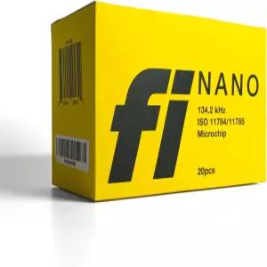 반려견용 파이 나노 마이크로칩 - 20팩 평생 무료 등록 범용 스캔 가능 소형...