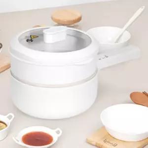 세라믹 전기 냄비 멀티쿠커 2단 찜기 라면포트 2.2L