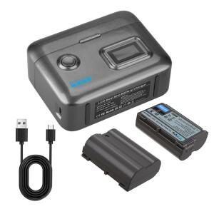 호환 Z8 ZR Z7II ZF Z6III Z7 Z6 D850 D810A D7500 EN-EL15c 충전식 배터리 및 고속 2슬롯 충전기