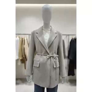 백화점 온앤온 핸드메이드 벨티드 하프 울자켓 NJW5WHB01