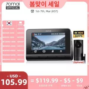 새로운 70mai 4K 블랙박스 A810S HDR 슈퍼커패시터 4G LTE Wi-Fi 6 음성 제어 GPS ADAS A810 업그레이드