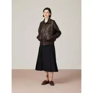 [롯데백화점]DEWL 플랩포켓 레더 블루종 D254PSG262