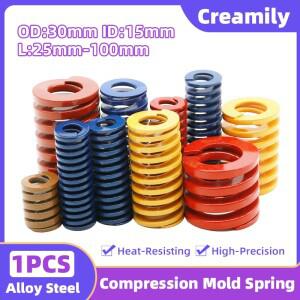 Creamily 1PCS 다이 스프링 트렁크 외경 30mm 내경 15mm L = 25-100mm 용 나선형 스탬핑 압축 금형