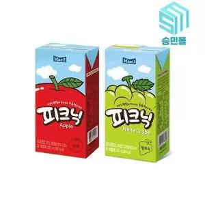 [셀러허브]피크닉 사과 청포도 200ml x 24팩 48팩 /s (E33044967)
