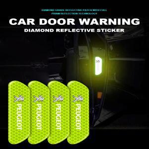 푸조 호환 108 406 407 408 206 207 208 306 307 308 508 차량용 호환 반사 안전 스트립 스티커 4개 세트