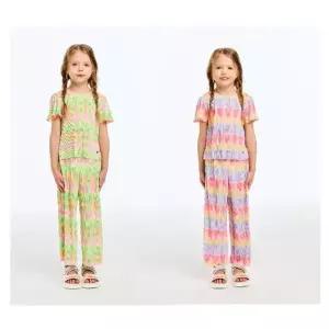 [갤러리아] 26S/S 베네통키즈 레인보우 보드레 플리츠 세트 QAWS03631/QAPT03631