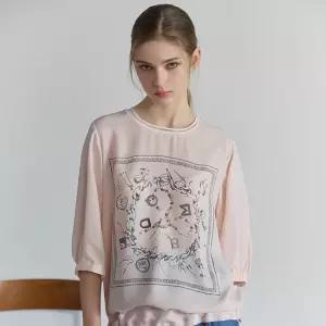 [마르조][1종] 그래픽 포인트 블라우스_MCMFB927