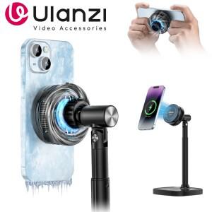 Ulanzi SK-10 마그네틱 휴대폰 스탠드 3 in 1 용 냉각 선풍기 및 무선 충전기 높이 조절 가능 책상 거치대