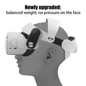 Oculus Quest 2 VR 조정 가능한 Halo 엘리트 스트랩 편안한 교체 헤드밴드 Meta 액세서리용 인체공학적