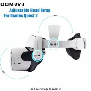 GOMRVR 오큘러스 퀘스트 2 헤일로 스트랩 조정 가능한 편안한 헤드 액세서리