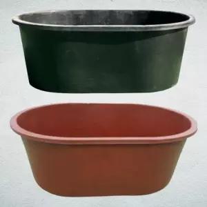 타원형 중사이즈 고무대야 고무통 대야 고래통 중형