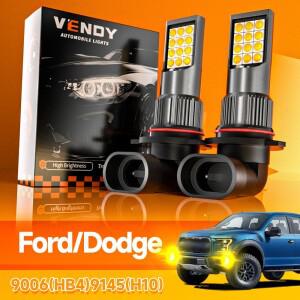 2x LED 안개등 9145 H10 9006 HB4 램프 포드 익스페디션 익스플로러 이스케이프 F150 닷지 바이퍼 차저 램