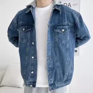 남자 남성 재킷 긴팔 봄 가을 후드 기본 베이직 데일리 캐주얼 데님 청 데이트 일상 심플 외투 간절기 레이
