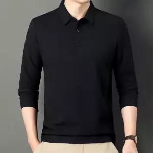 남성 와플 카라 긴팔티 무지 카라티 간절기 봄가을 골프 티셔츠