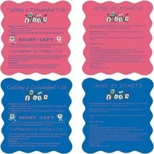 인쇄된 마작 규칙이 포함된 ZWFCGMBC 4개 초보자용 수동 타일 카드 선물 내구성이 믹서 셔플러 및 셔플