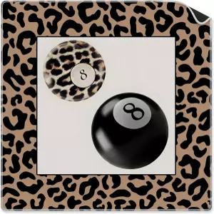 VIIJJUE 레오파드 프린트 블랙 8 볼 테이블 매트 인치 게임 도미노 마작 315 주사위 미끄럼 Y2K 게임용