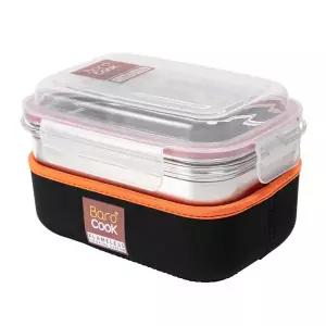 바로쿡 다목적 사각용기 850ml 세트 (사각용기 850ml 1개+리필용 발열체 50g 1개) 