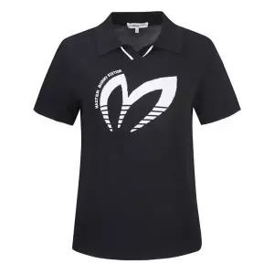 마스터바니 여성 오픈칼라 반팔 니트 421E2SR408 BK 골프 반팔티