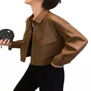 가을 양가죽자켓 점퍼 가죽자켓 하프 봄 여성