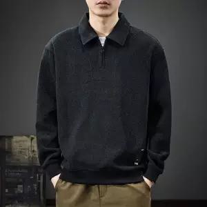 남친 니트 캐주얼 가을 구스다운 맨투맨 빅사이즈 터틀넥 반집업 칼라넥 상의 캐주얼룩 트렌드 DUCHI3