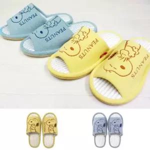 피너츠 스누피 캐릭터 자수 실내화 거실화 슬리퍼