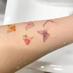 [셀러허브][에스에스_62]나비 꽃 축제 타투스티커 판박이 문신 타투 (S46507043)