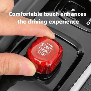 볼보 호환 Xc90 V60 V90 S90 S60 용 호환 자동차 차량용 호환 인테리어 스타터 버튼 스티커 리얼 카본 호환