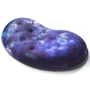 브릴라 인체공학 메모리 폼 마우스 손목 받침대 지지 패드 쿠션, 컴퓨터, 노트북, 사무실, PC 게임 - 마사지 홀 디자인 (네불라 갤럭시 스페이스)