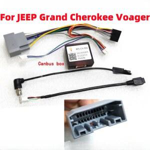 JEEP Compass/Wrangler 2011-2017/Grand Cherokee 2011-2013/Grand Voager 안드로이드 라디오 16Pin 배선 하네스 어댑터 Canbus Box