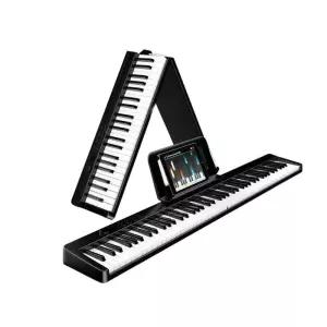 접이식 학생-03.쿨블랙+오리지널피아노가방+스탠드 88건반 패드 롤피아노 피아노 디지털