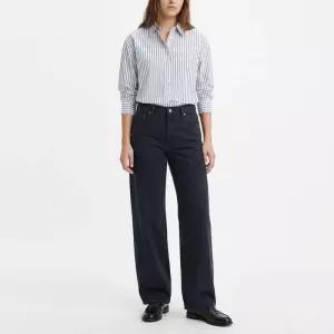 매장정품 리바이스 여성 94 배기 와이드 레그 진 블랙 청바지 A5929-0006 174091