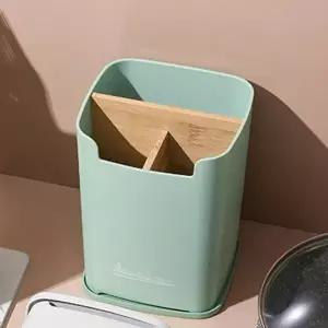 홈앤키친 YJ91EG94 물빠짐 수저통 칸막이 수저꽂이 그린