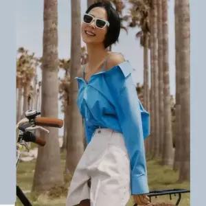 백화점 플랙 여성 오프숄더 셔츠 PWTH3LSL55W