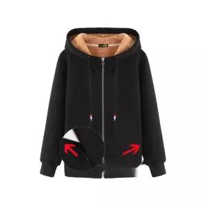 여성겨울집업 아우터 여성 패션 융털 루즈핏 긴팔 데일리 캐주얼 가을겨울 후드집업