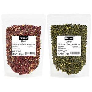 나트루엔 사천 레드 + 그린 페퍼콘 통 4온스, 레드 및 그린 쓰촨 페퍼콘 버라이어티