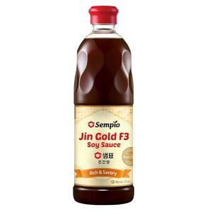 SEMPIO 간장 진 골드 F3 u2013 블렌딩 맛, 볶음에 이상적, 정통 식 아시아 요리, 산 (29.08 floz / 860mL, 코셔, , 비GMO) u200B