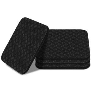 컴팩트한 실리콘 러닝머신 매트, 미끄럼 방지 충격 흡수 패드, 홈 체육관 장비용 바닥 보호대, 청소가 쉽고 진동 방지, 바닥 손상 방지(4, 3.94x3.94x0.2인치)