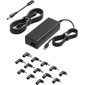 PowerPortnerLink 100W 범용 노트북 충전기(USB-C 및 15개의 구글 에이서 에이수스 레노버 포함), 게이트웨이 u200B 후지쯔 맥북 포트 /모니터 델 삼성-크롬북 도시바 충전 소니 LG MSI