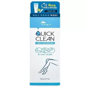 제모 기능성화장품 퀵클린 제모크림 60g 팔 다리 겨드랑이 퀵제모 스패츌러 주걱 포함